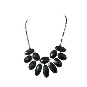 black bib necklace